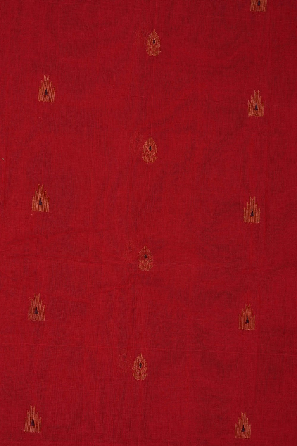 Image of Red Gadwal Cotton Saree