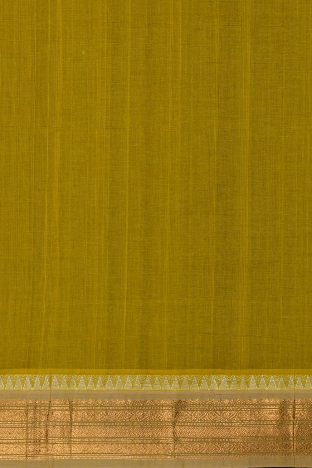 Image of Green Gadwal Cotton Saree