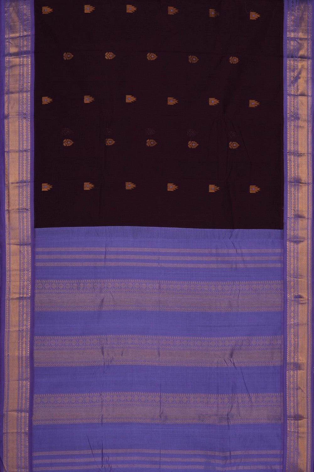 Image of Violet Gadwal Cotton Saree