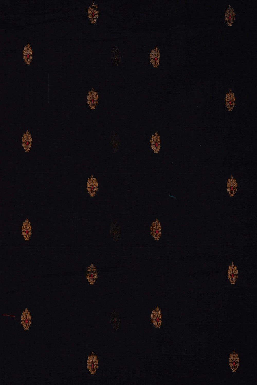 Image of Black Gadwal Cotton Saree