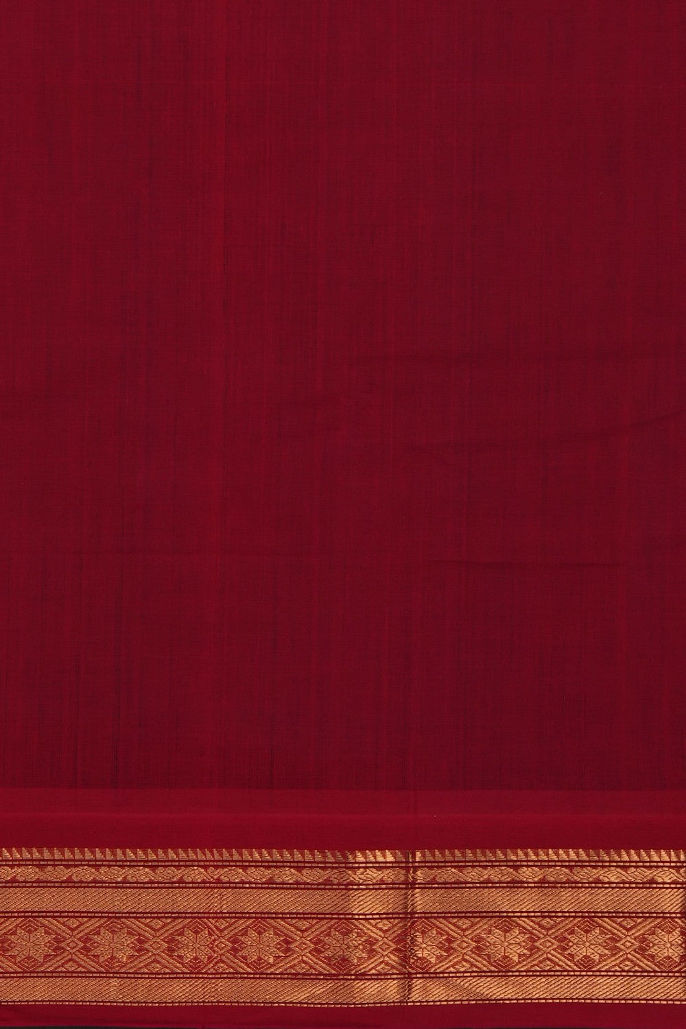 Image of Black Gadwal Cotton Saree