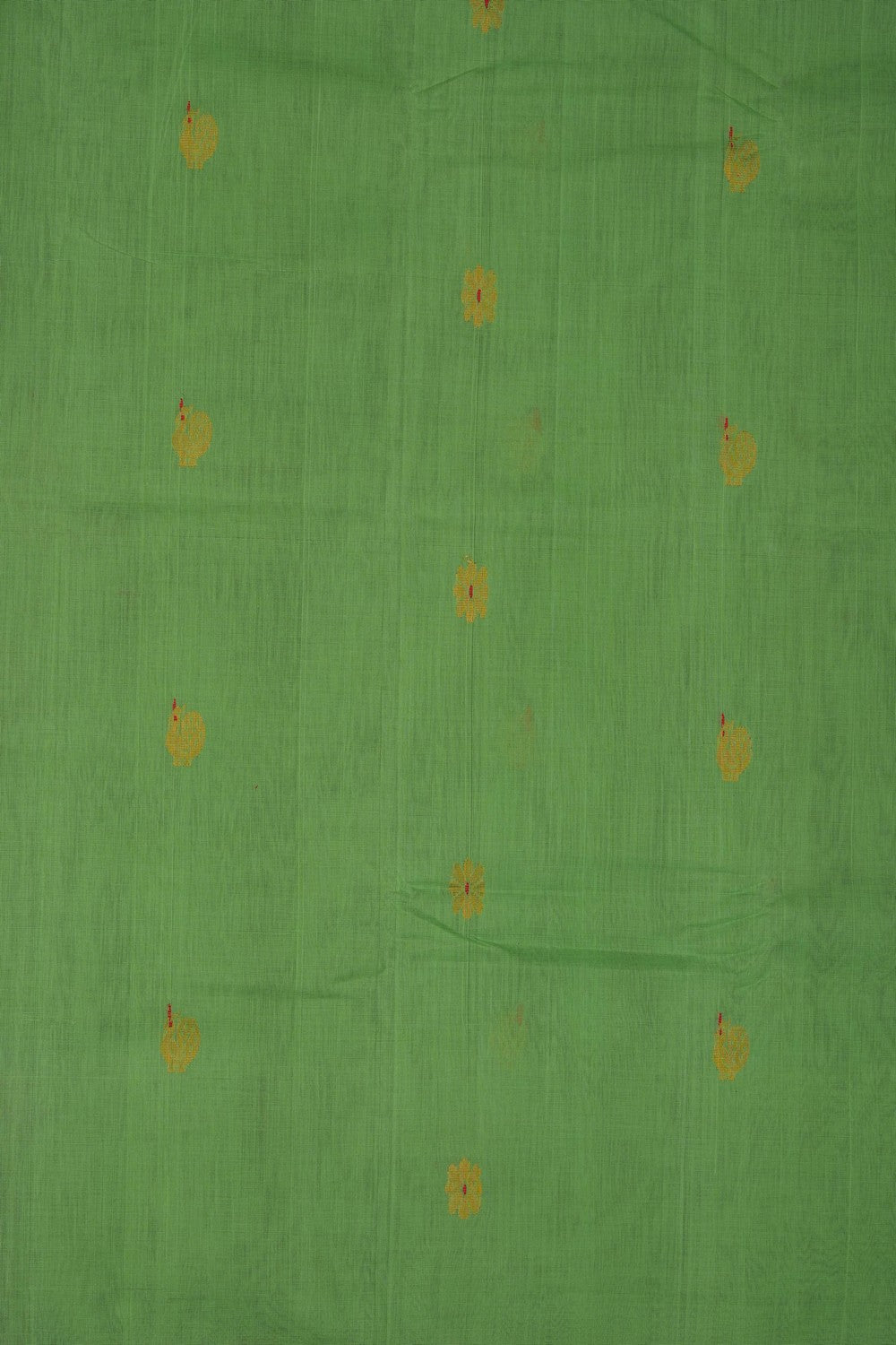 Image of Green Gadwal Cotton Saree