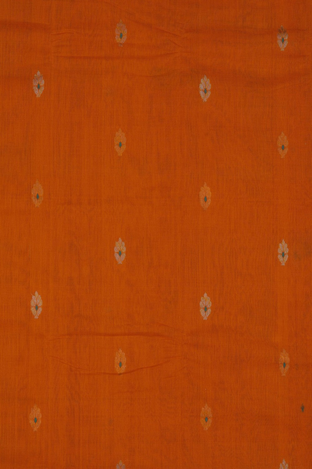 Image of Orange Gadwal Cotton Saree
