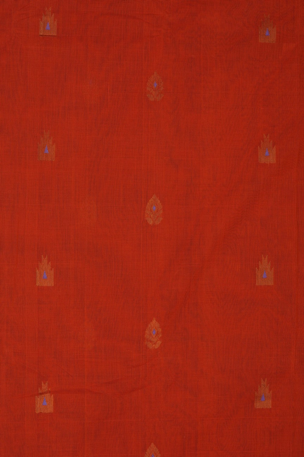 Image of Orange Gadwal Cotton Saree