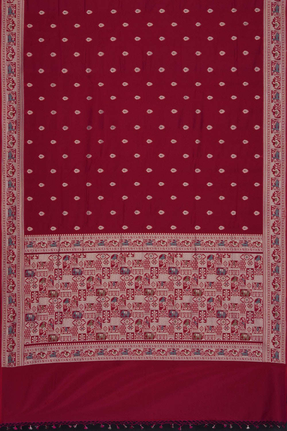 Image of Pink Banarasi Silk Saree