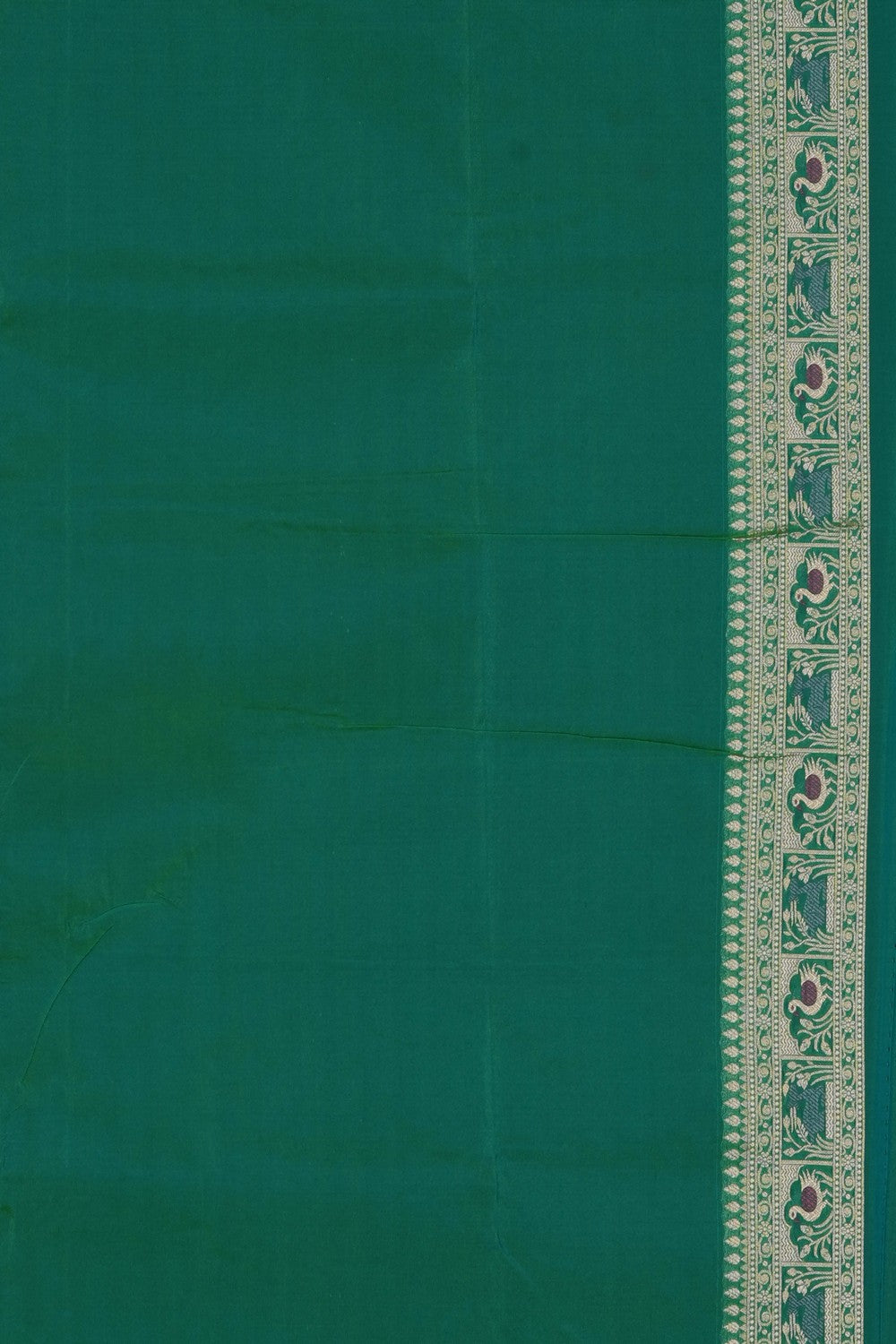 Image of Sea Green Banarasi Silk Saree