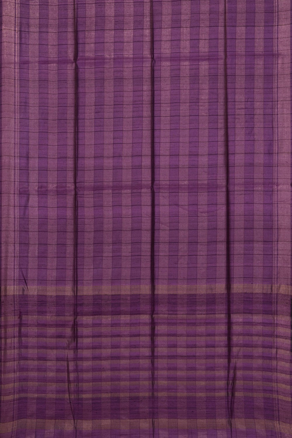 Image of Purple Tussar Silk Saree