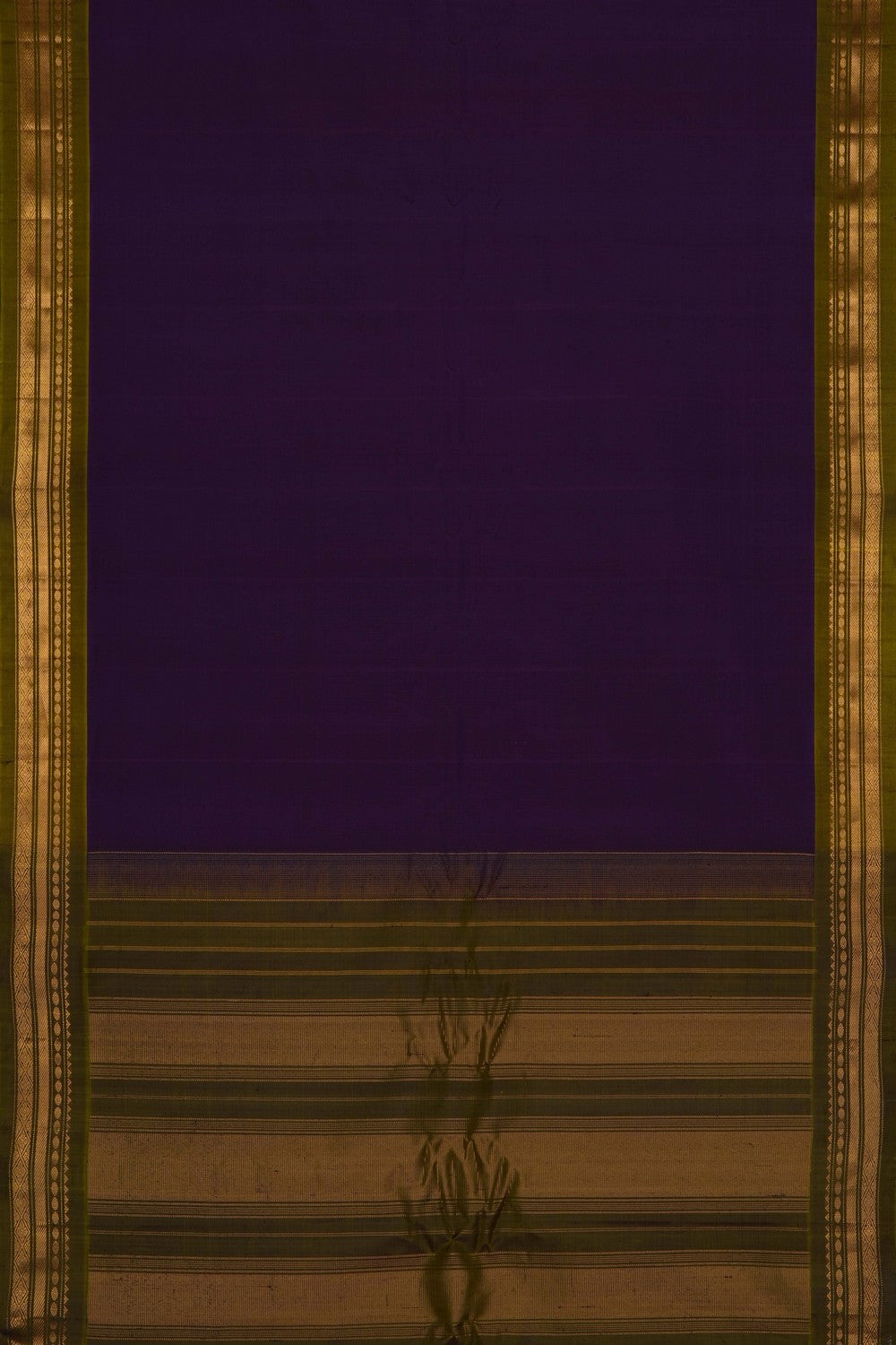 Image of Violet Gadwal Cotton Silk Saree