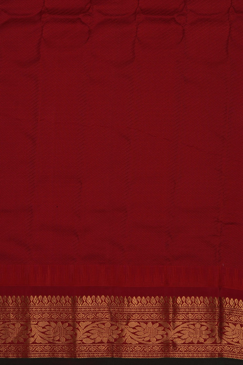 Image of Spring-Green Gadwal Silk Kattam Saree
