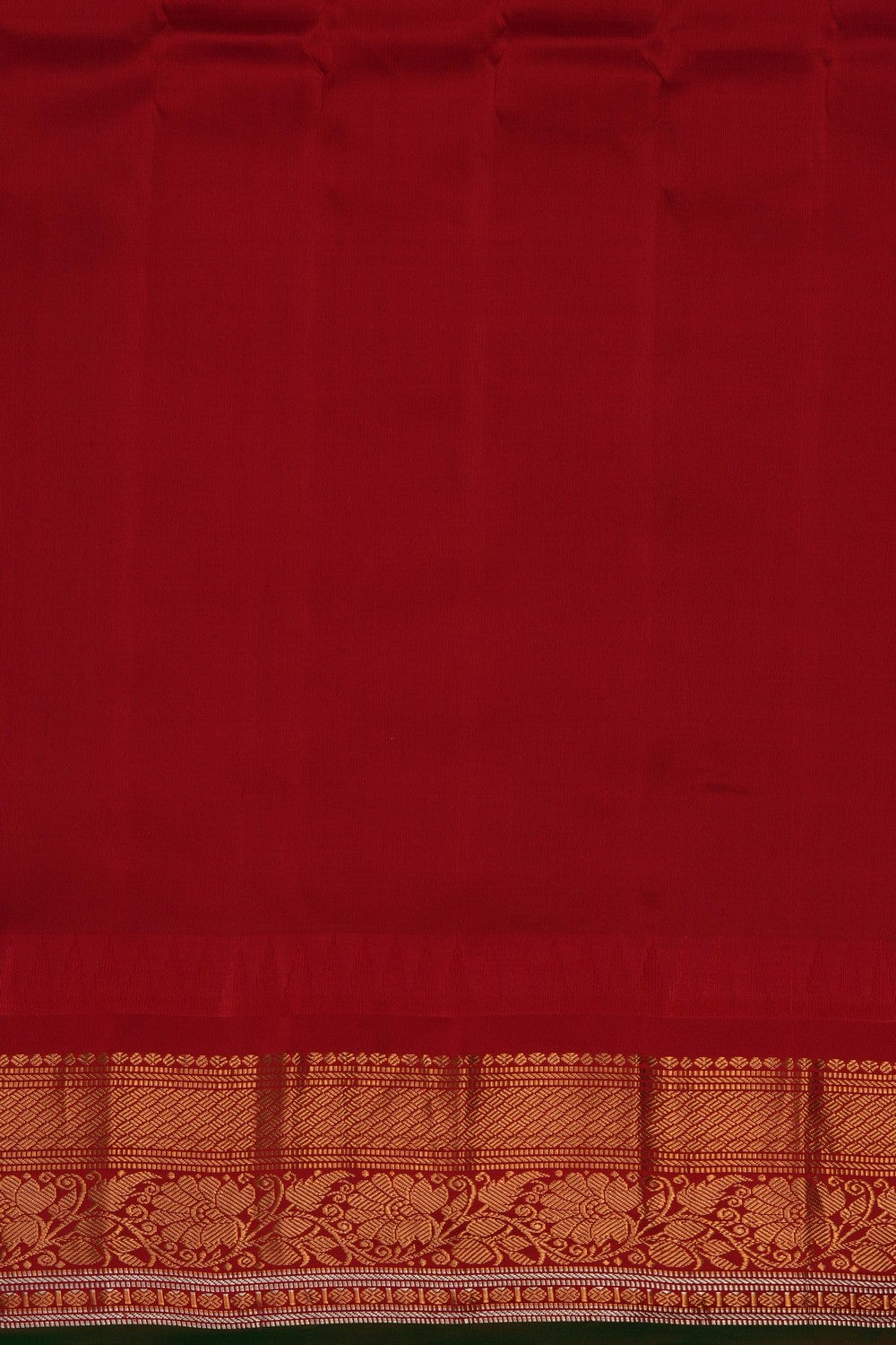 Image of Off-White Gadwal Silk Kattam Saree