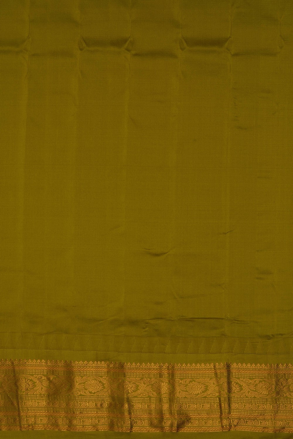 Image of Beige Gadwal Silk Kattam Saree