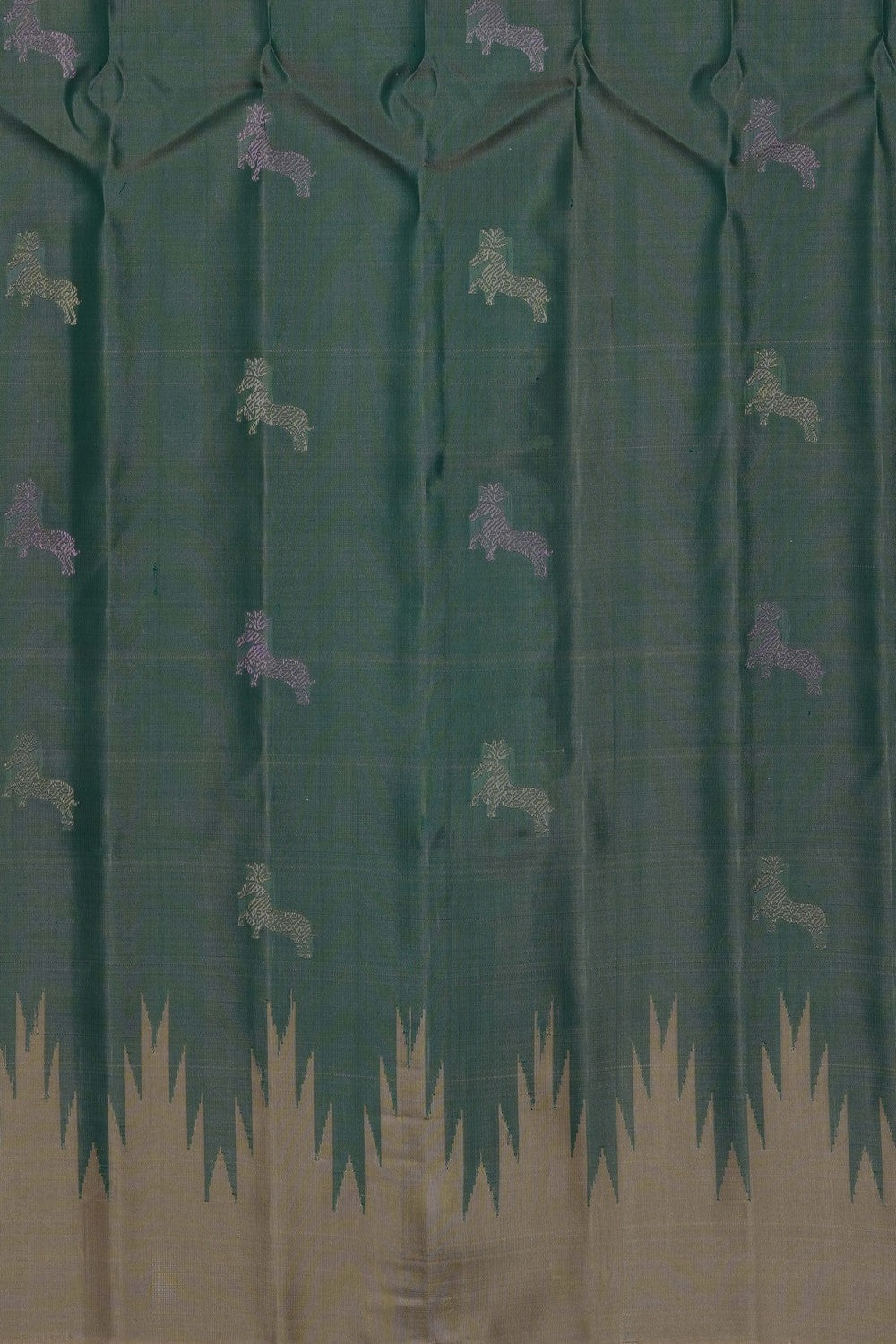 Image of Beige Gadwal Silk Saree