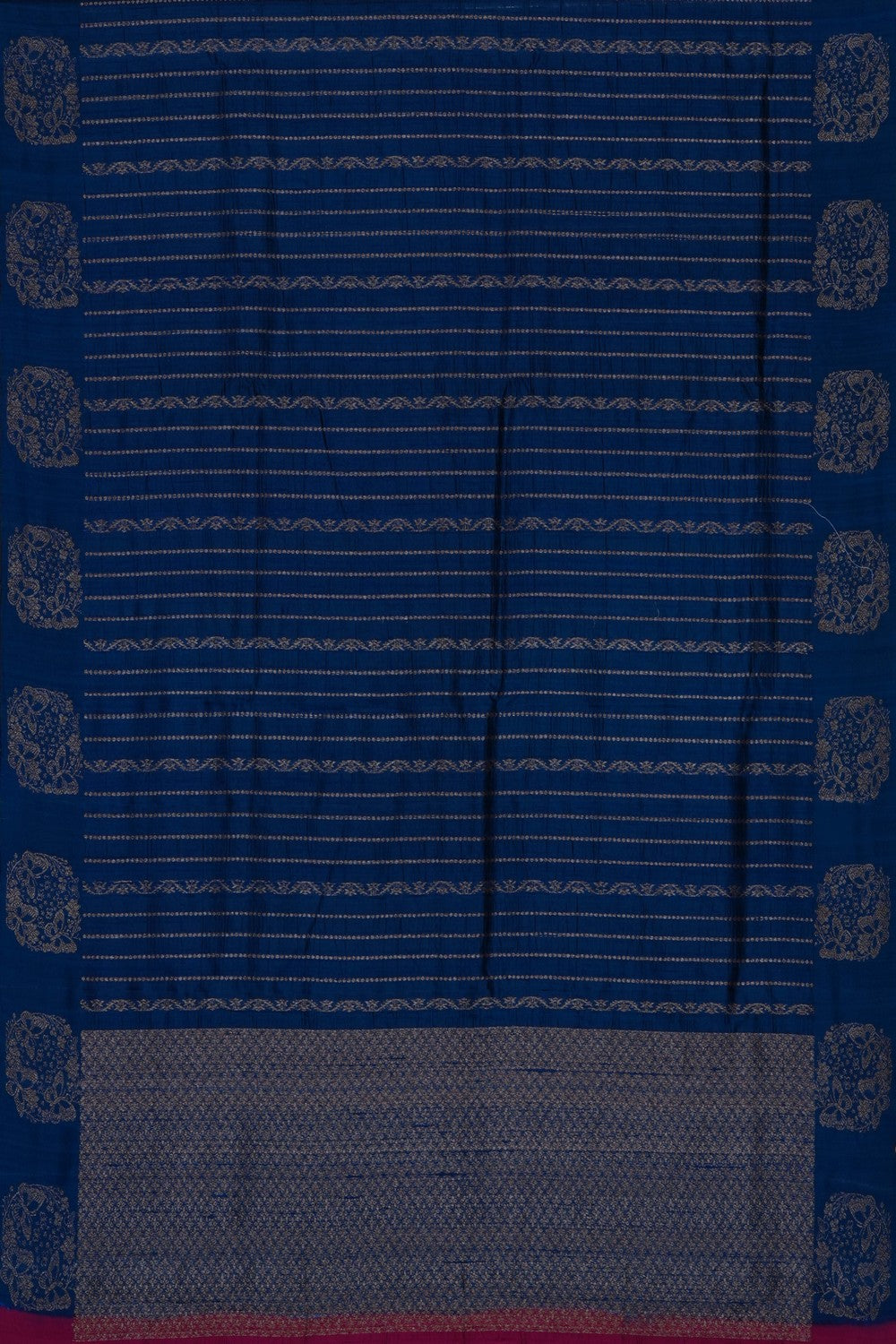Image of Blue Banarasi Tussar Silk Saree
