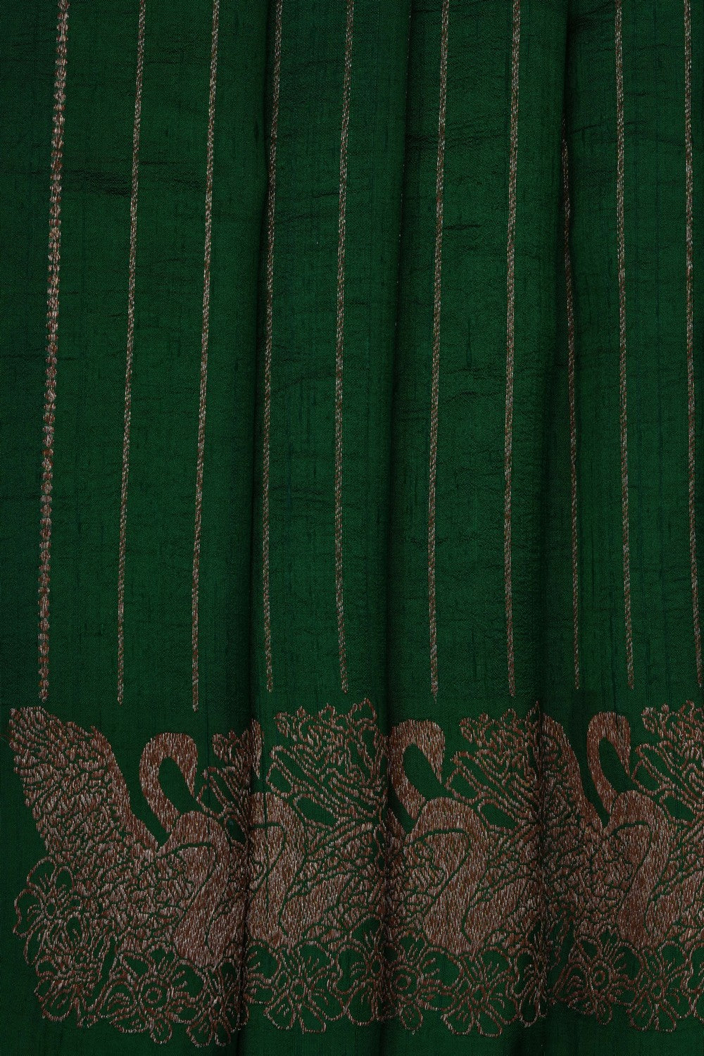 Image of Green Banarasi Tussar Silk Saree