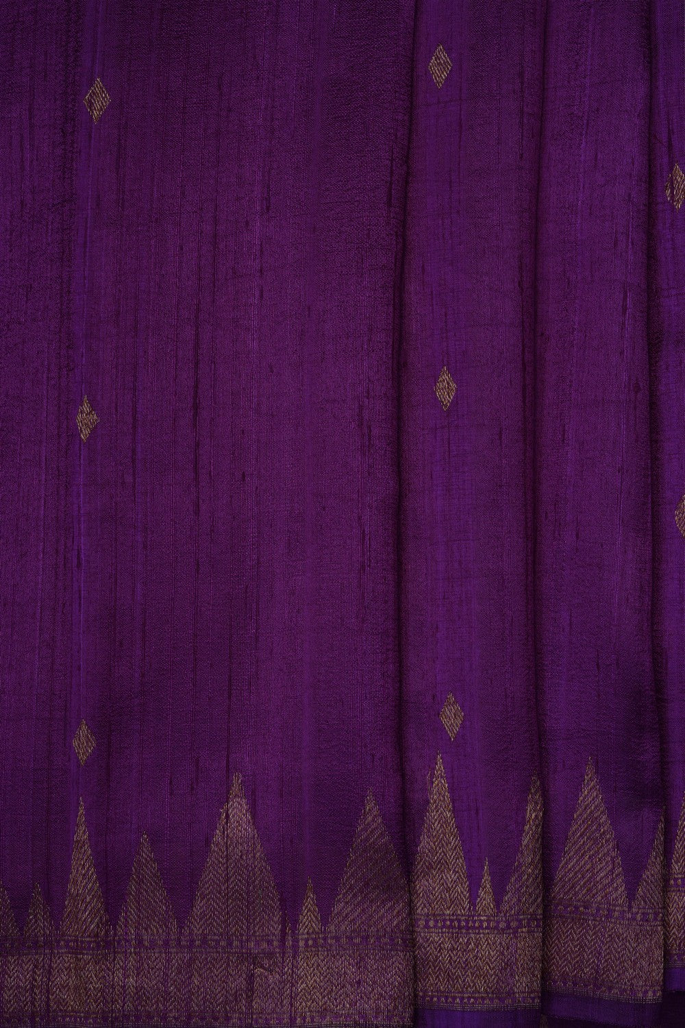 Image of Purple Banarasi Tussar Silk Saree