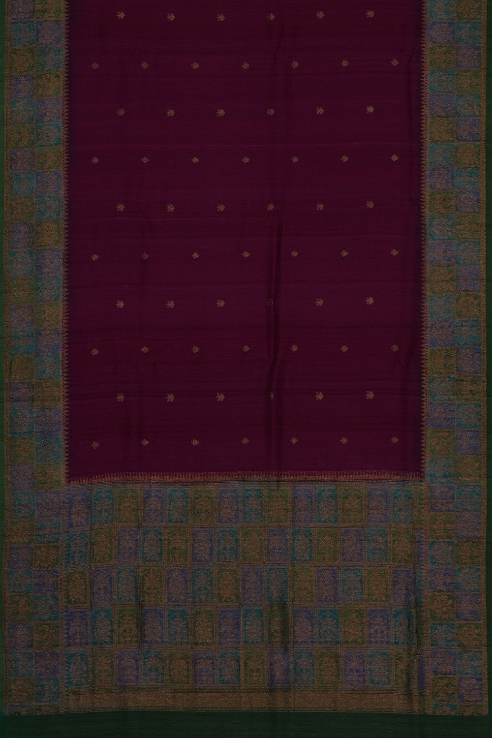 Image of Plum-Pink Banarasi Tussar Silk Saree