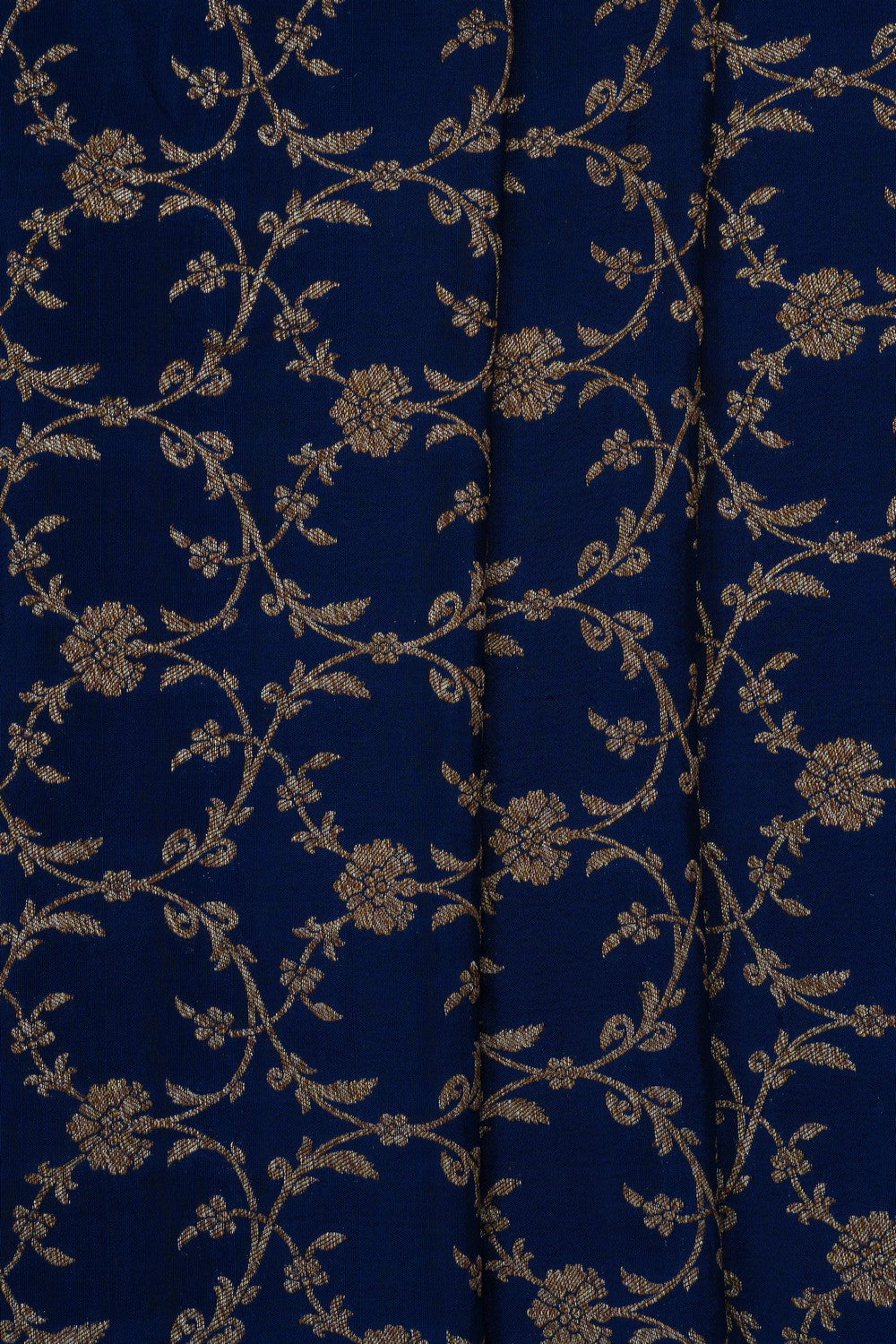 Image of Blue Banarasi Crepe Saree