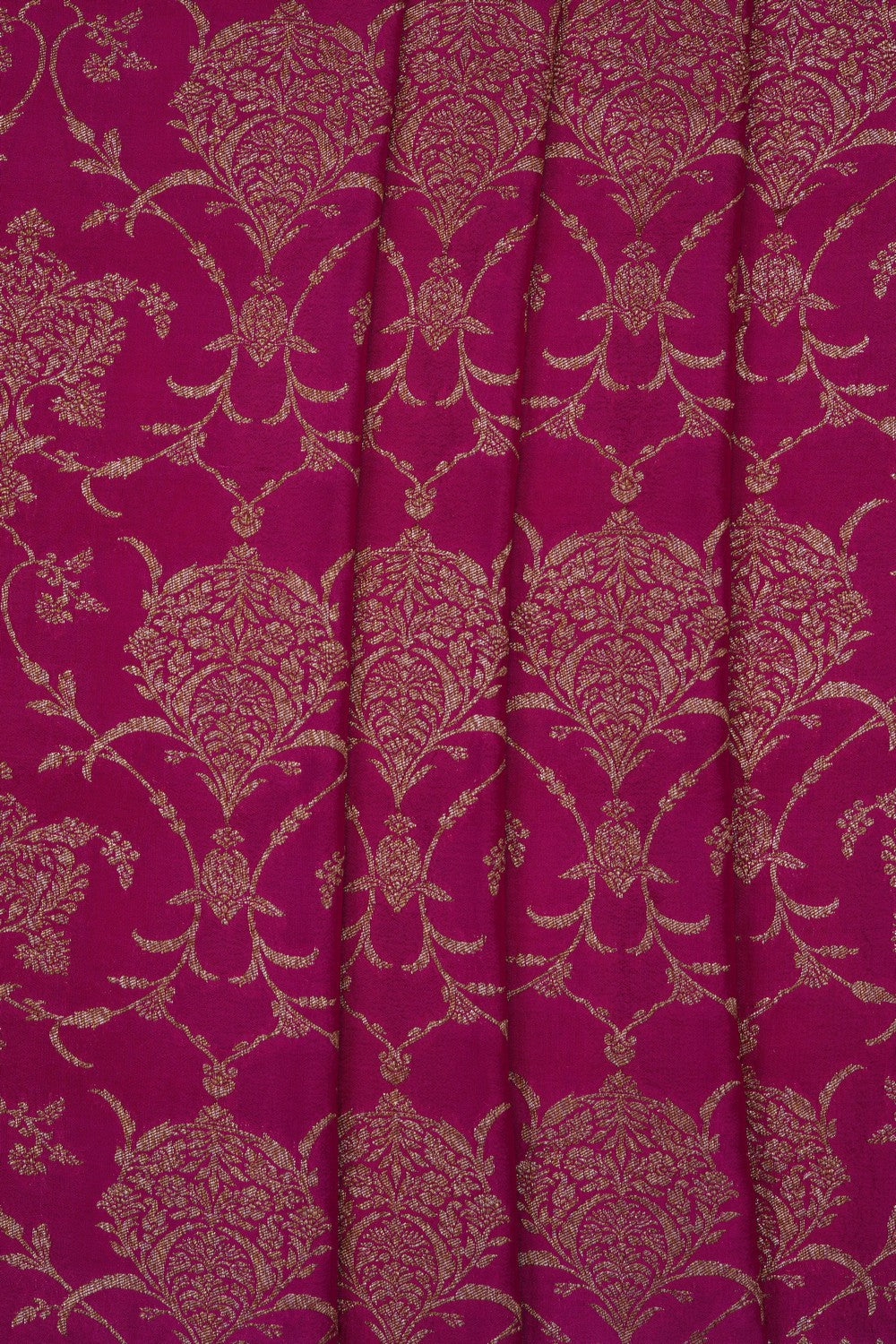 Image of Pink Banarasi Crepe Saree