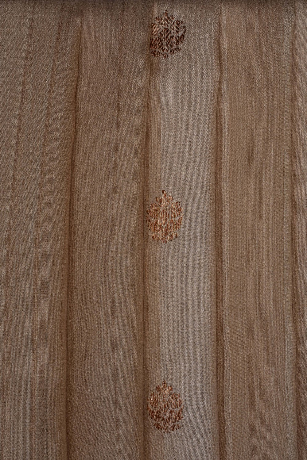 Image of Beige Banarasi Tussar Silk Saree
