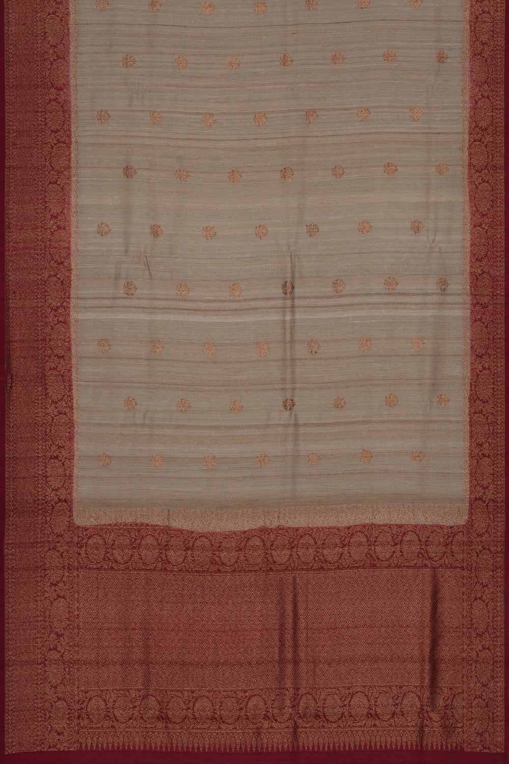 Image of Beige Banarasi Tussar Silk Saree