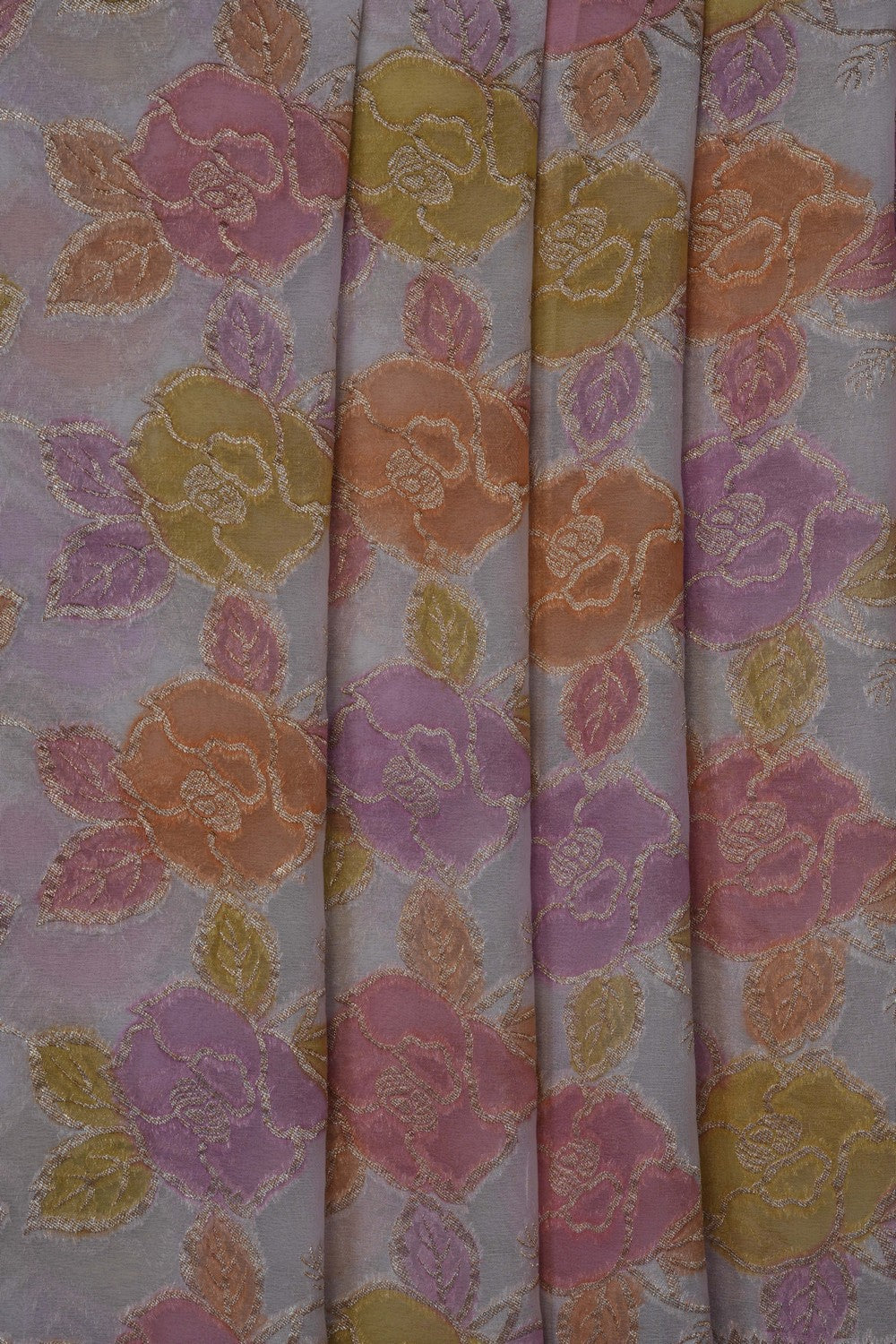 Image of Off-White Banarasi Georgette Saree
