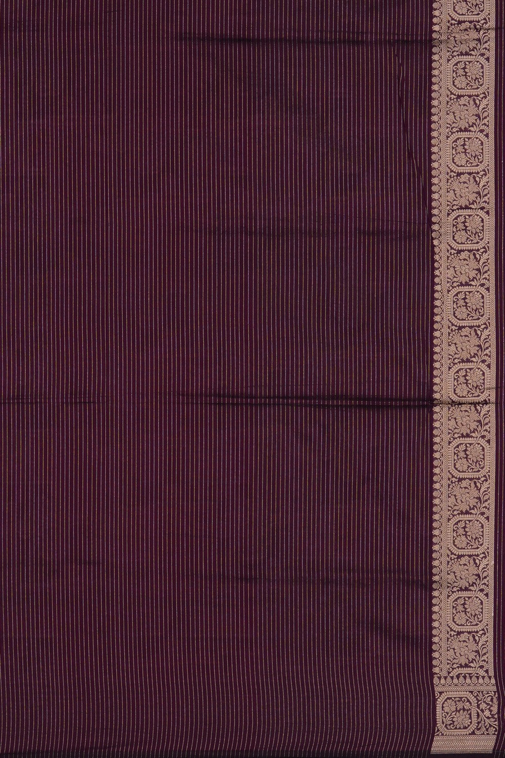Image of Violet Banarasi Brocade Silk Saree