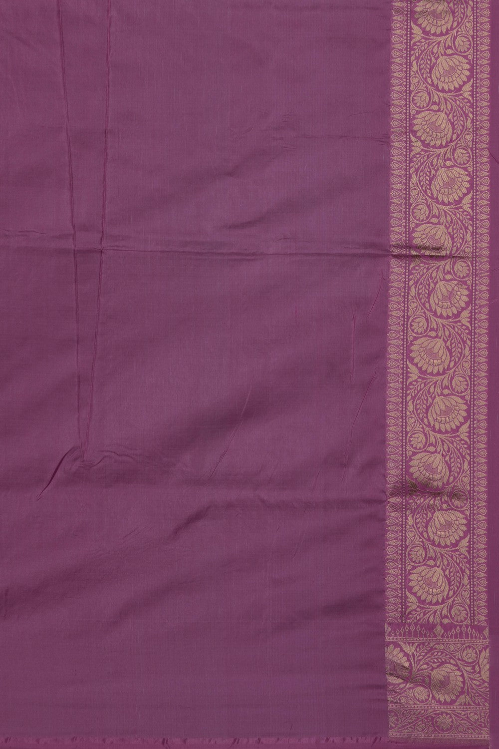 Image of Lavender-Pink Banarasi Brocade Silk Saree