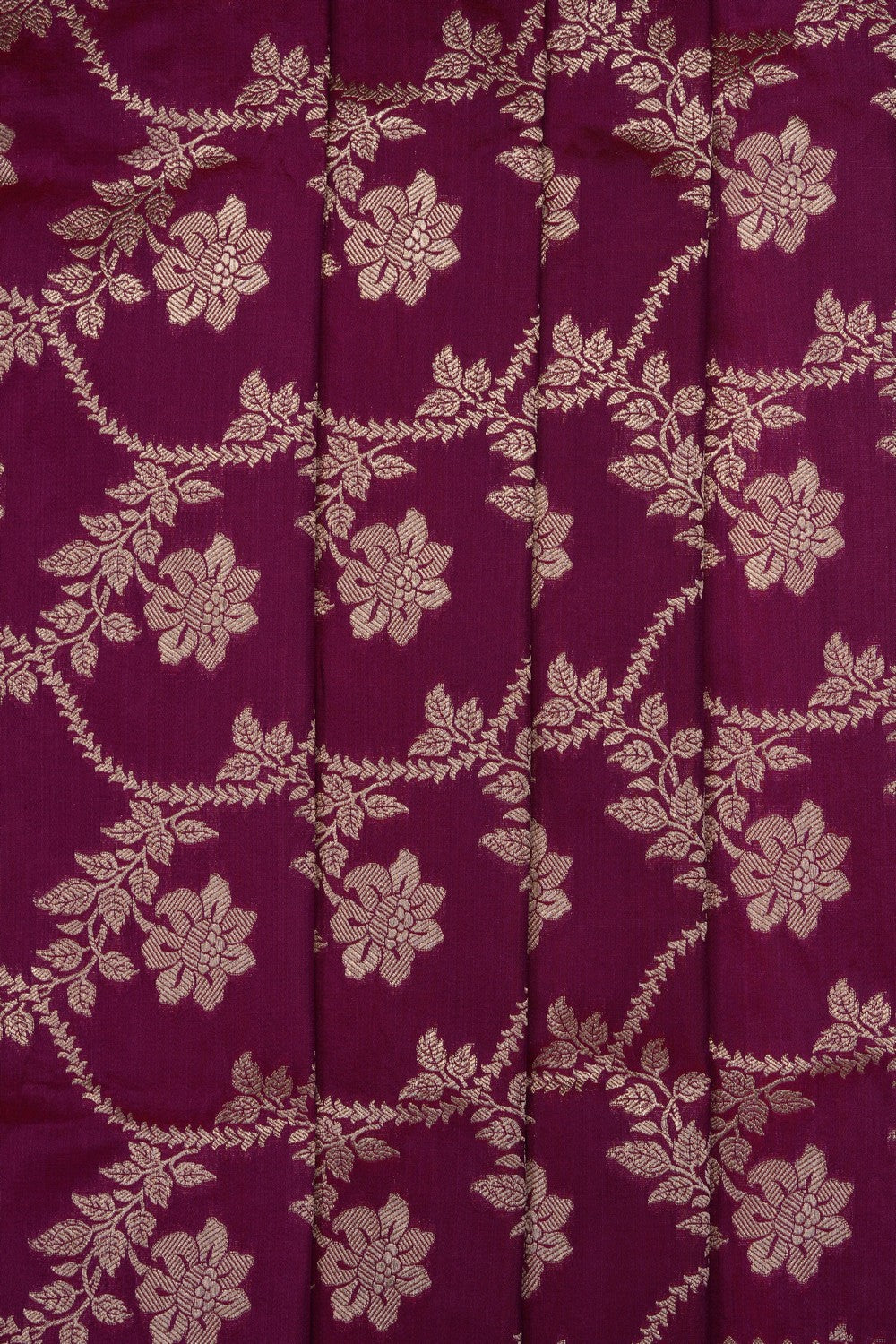 Image of Plum-Pink Banarasi Brocade Silk Saree