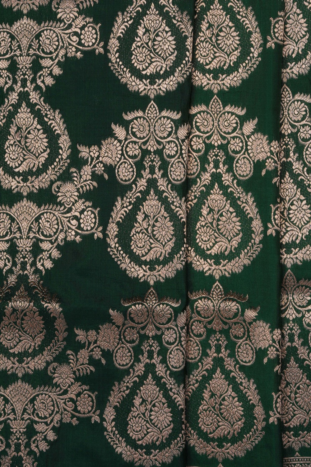 Image of Green Banarasi Brocade Silk Saree