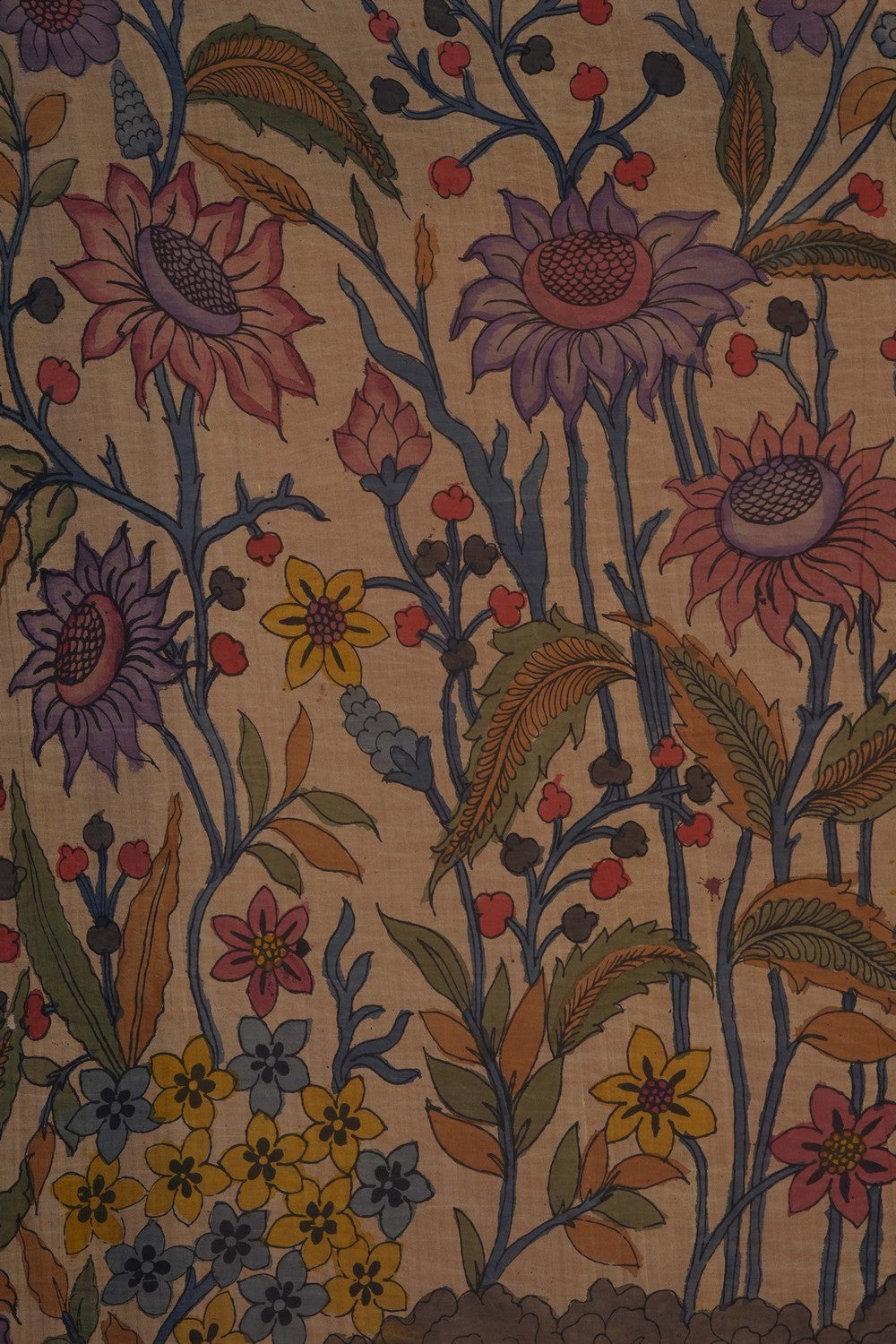Image of Kalamkari Mangalgiri Silk Saree