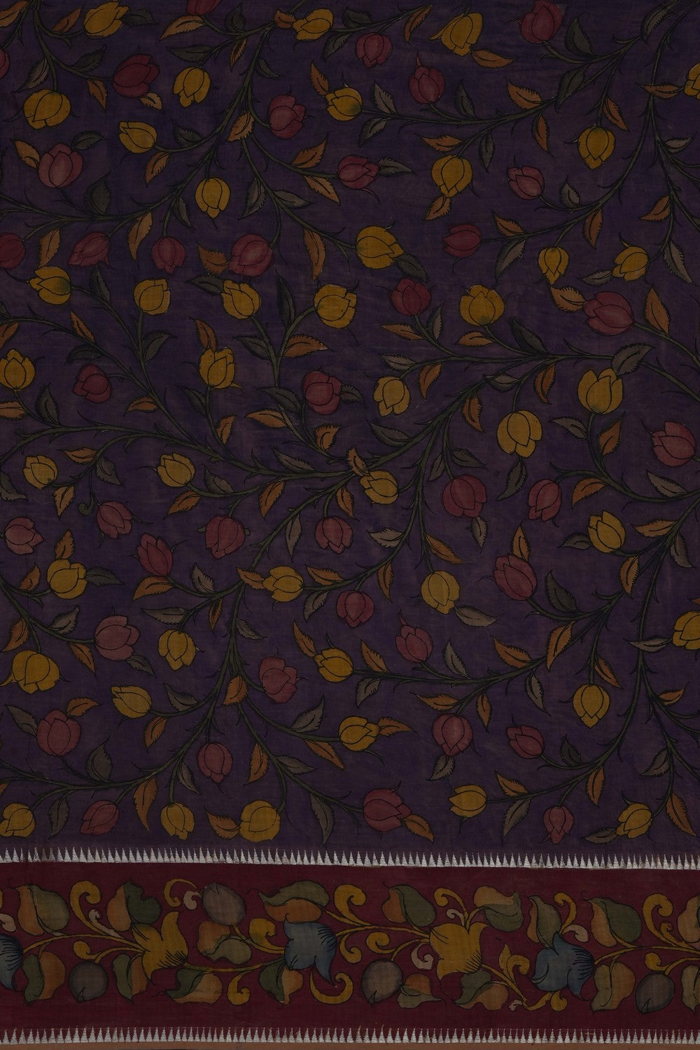 Image of Kalamkari Mangalgiri Silk Saree