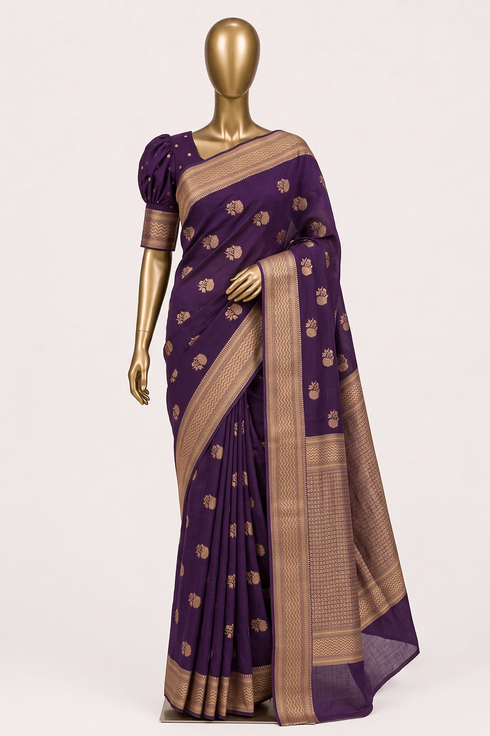 Image of Violet Kota-Kora Saree