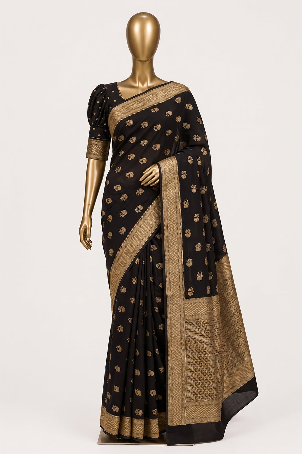 Image of Black Kota-Kora Saree
