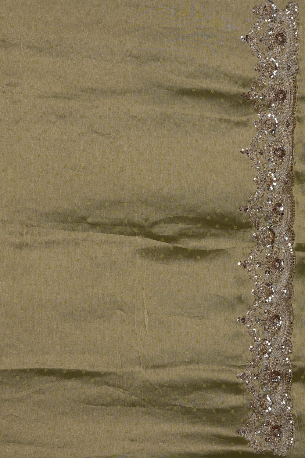 Image of Mint-Green Embroidery Saree