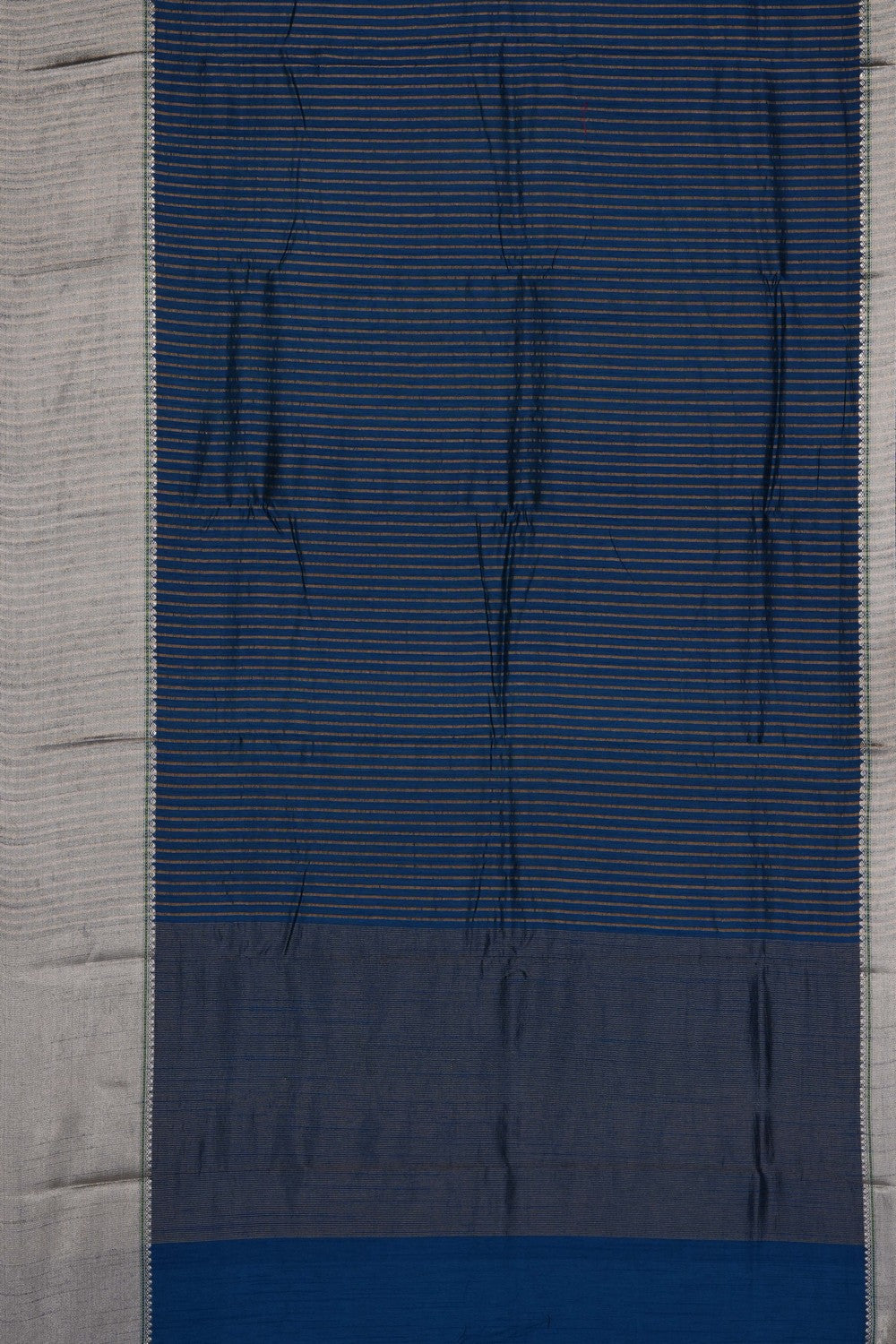 Image of Blue Desi Tussar Silk Saree