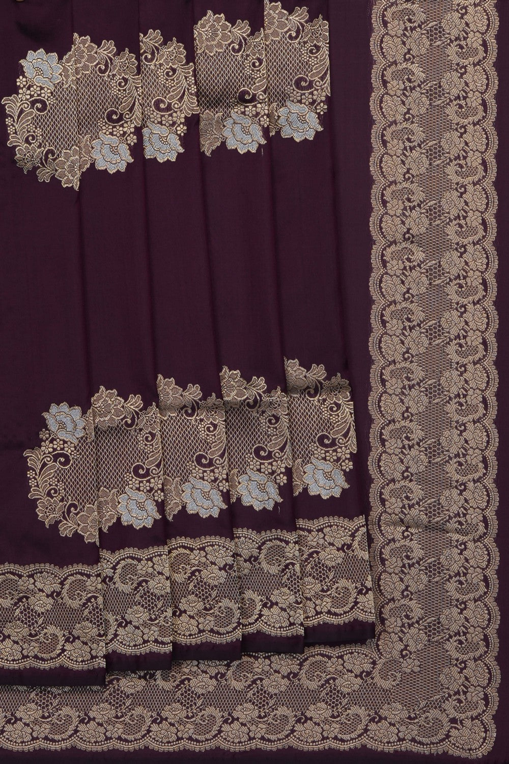 Image of Royal Brown Banarasi Silk Saree
