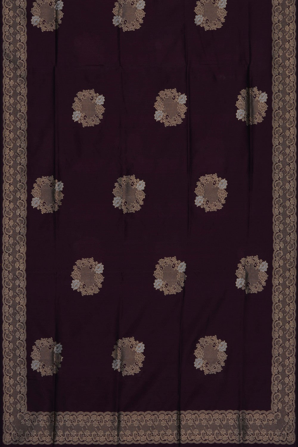 Image of Royal Brown Banarasi Silk Saree