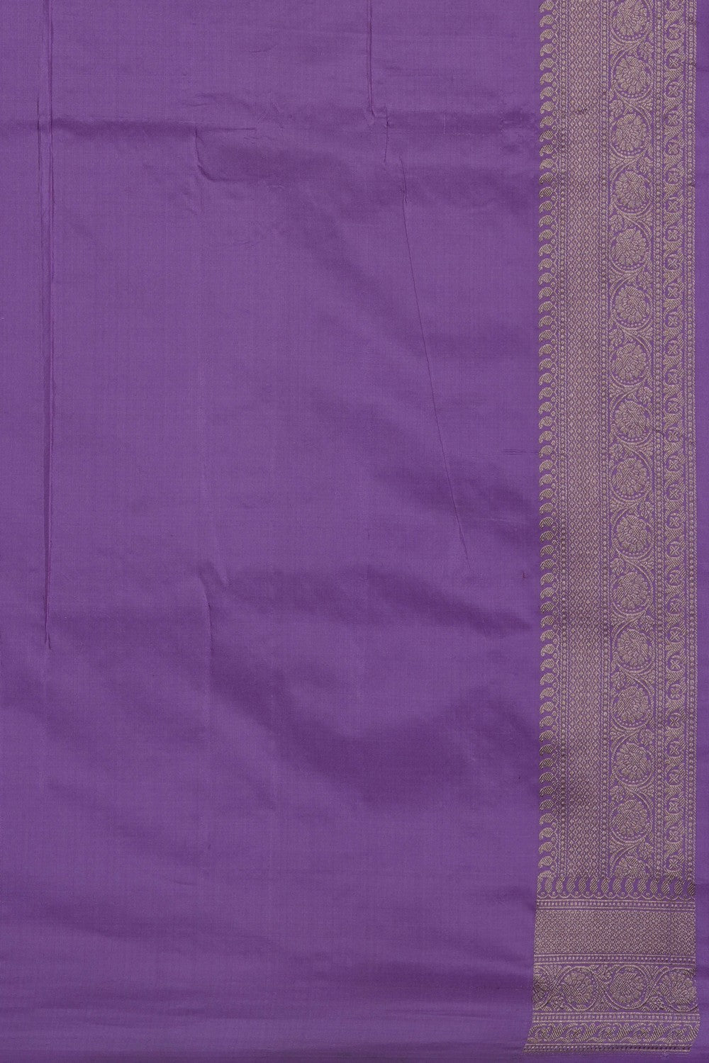 Image of Lavender Banarasi Brocade Silk Saree