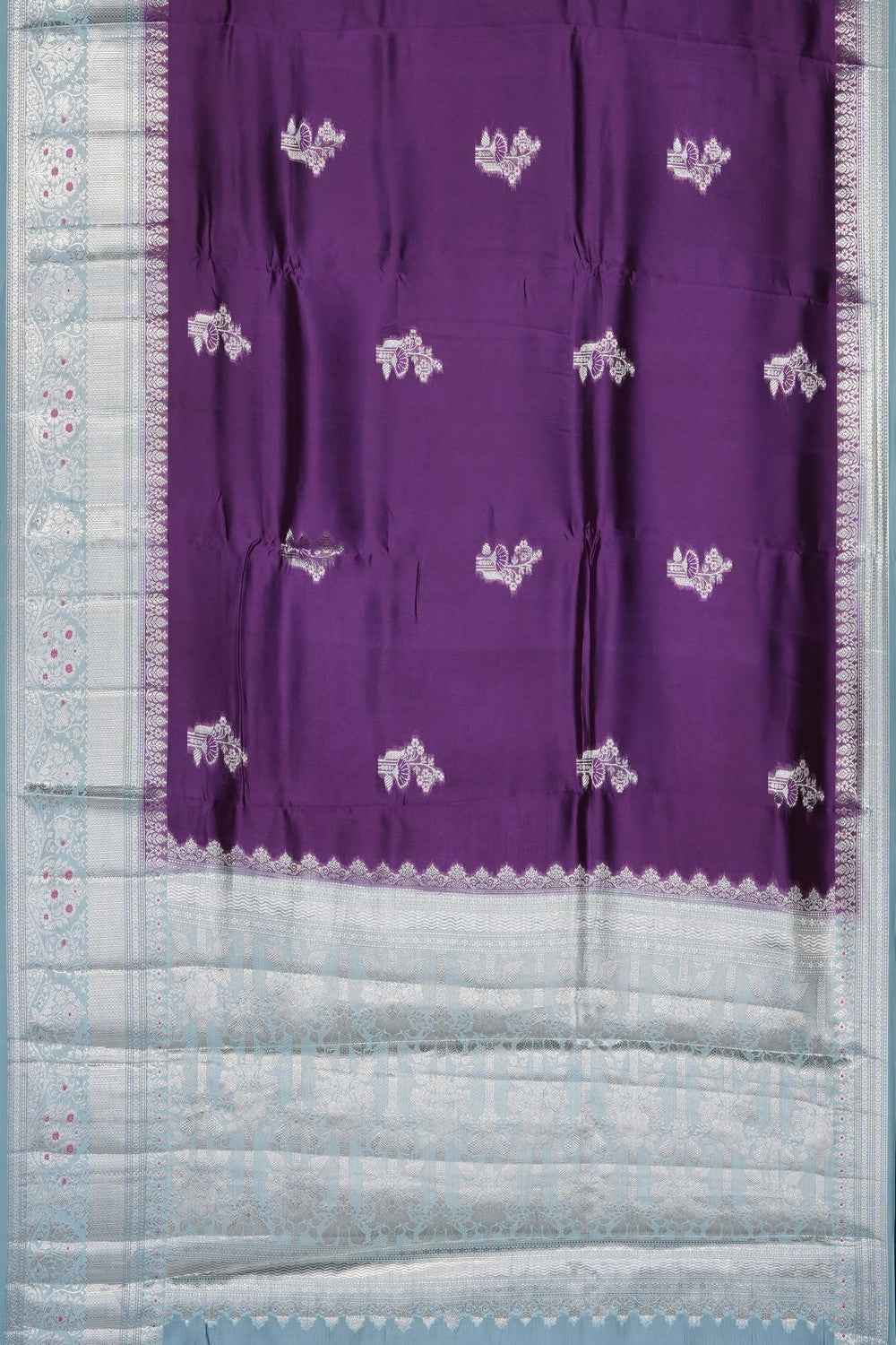 Image of Purple Banarasi Chiniya Silk Saree