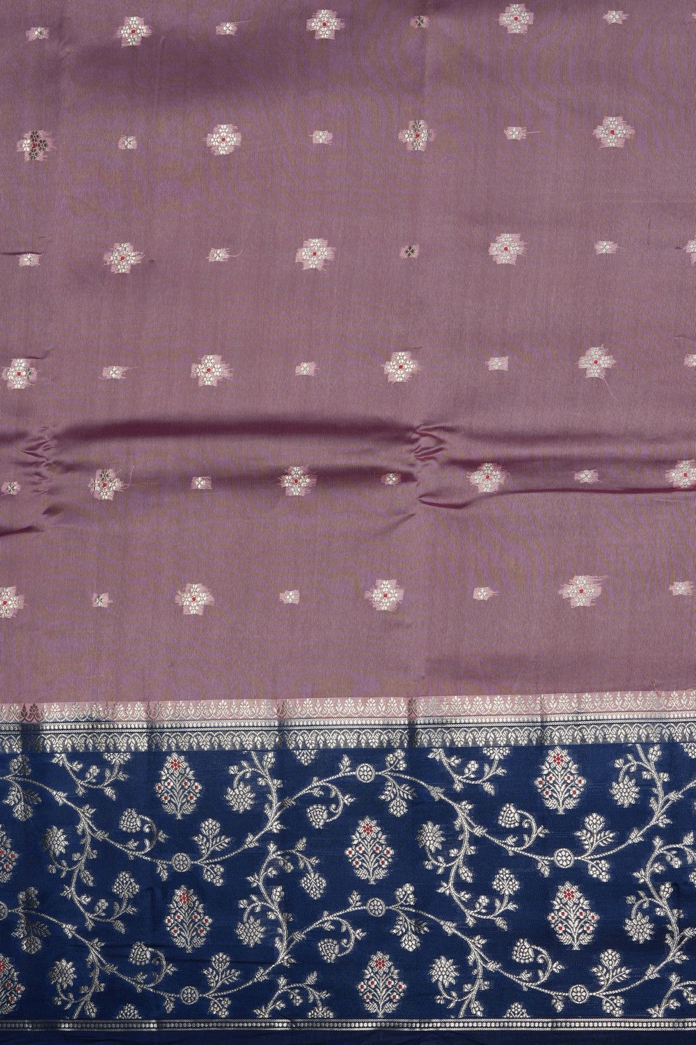 Image of Pink Banarasi Chiniya Silk Saree