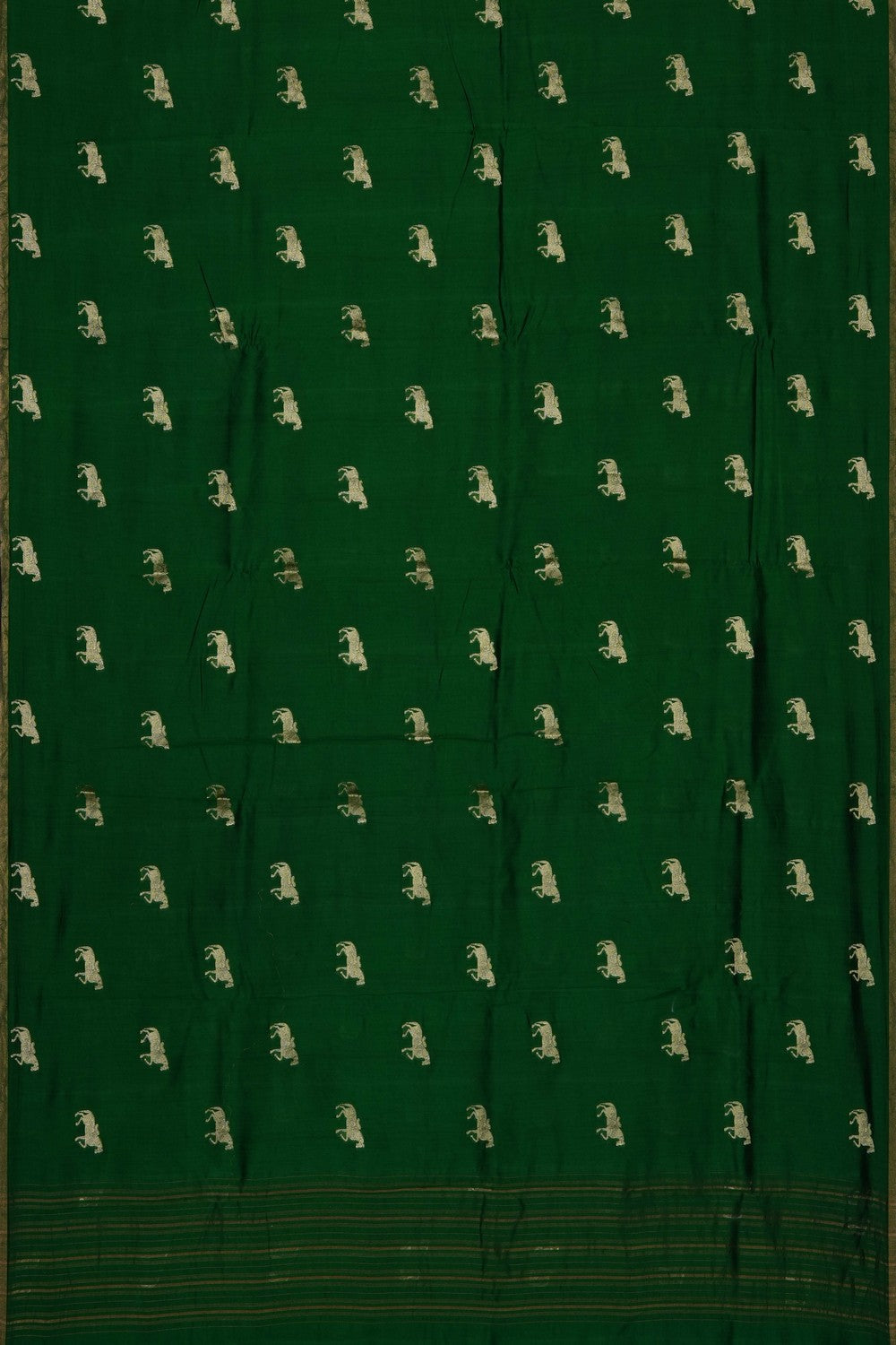 Image of Green Banarasi Silk Saree