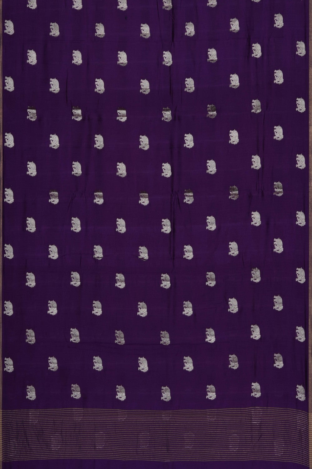 Image of Purple Banarasi Silk Saree