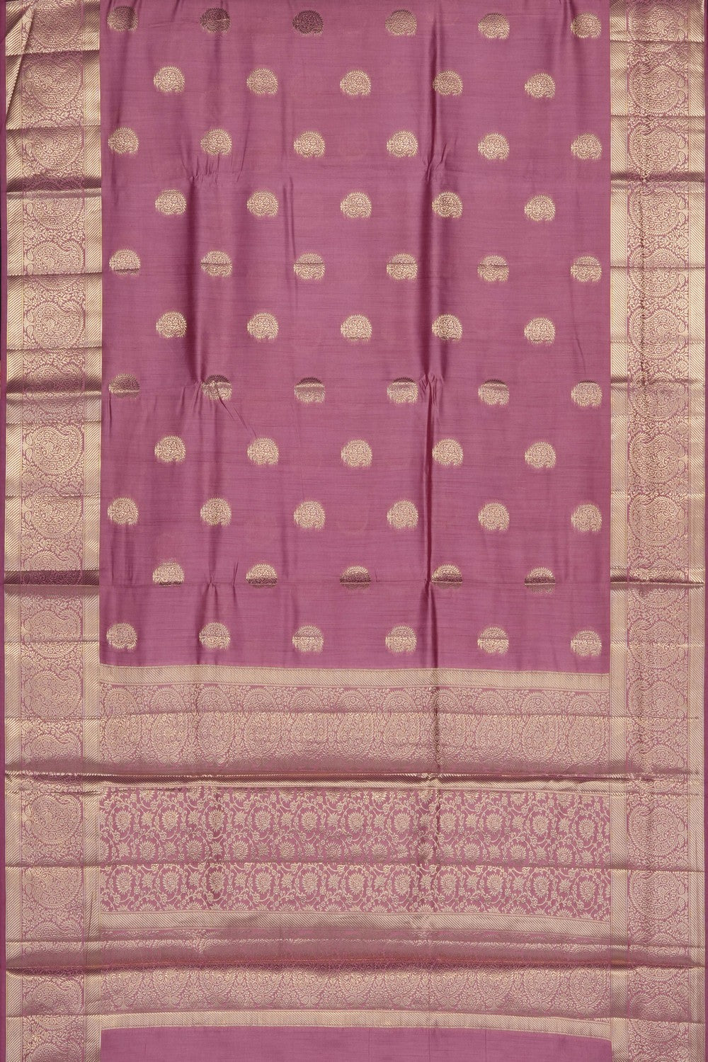 Image of Lavender Pink Banarasi Chiniya Silk Saree
