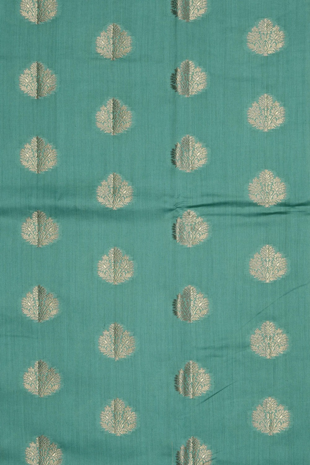 Image of Sea Green Banarasi Chiniya Silk Saree