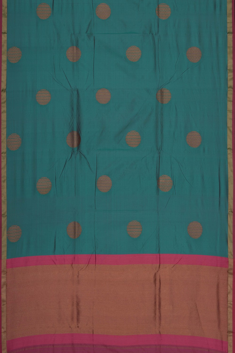 Image of Sea-Green Banarasi Silk Saree