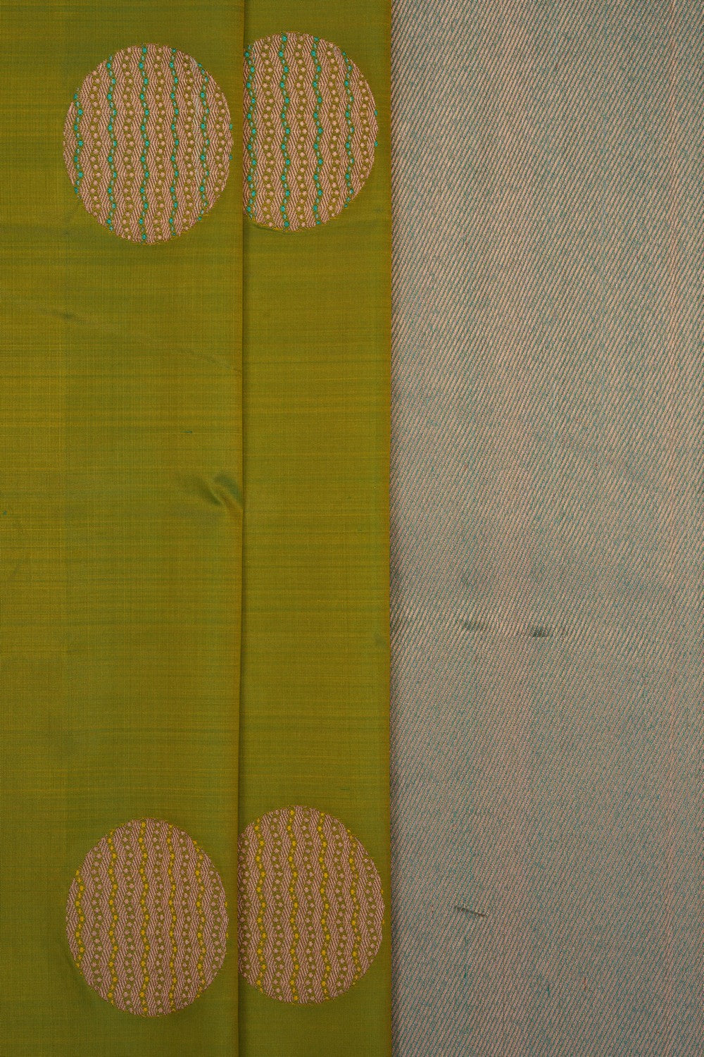 Image of Spring-Green Banarasi Silk Saree