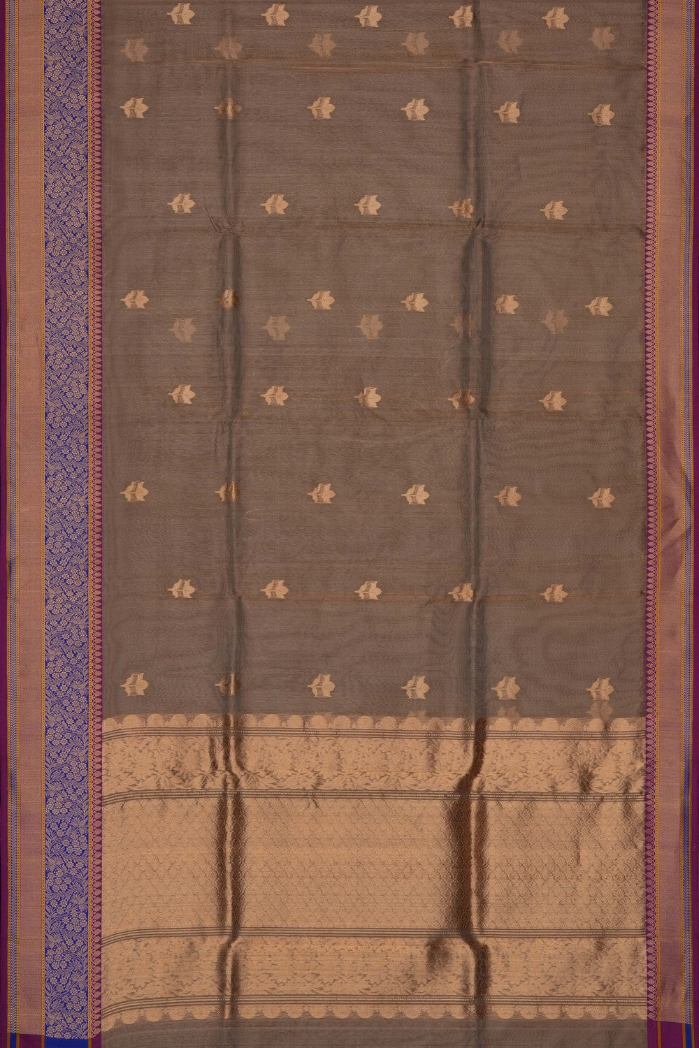Image of Beige Banarasi Tissue Silk Saree