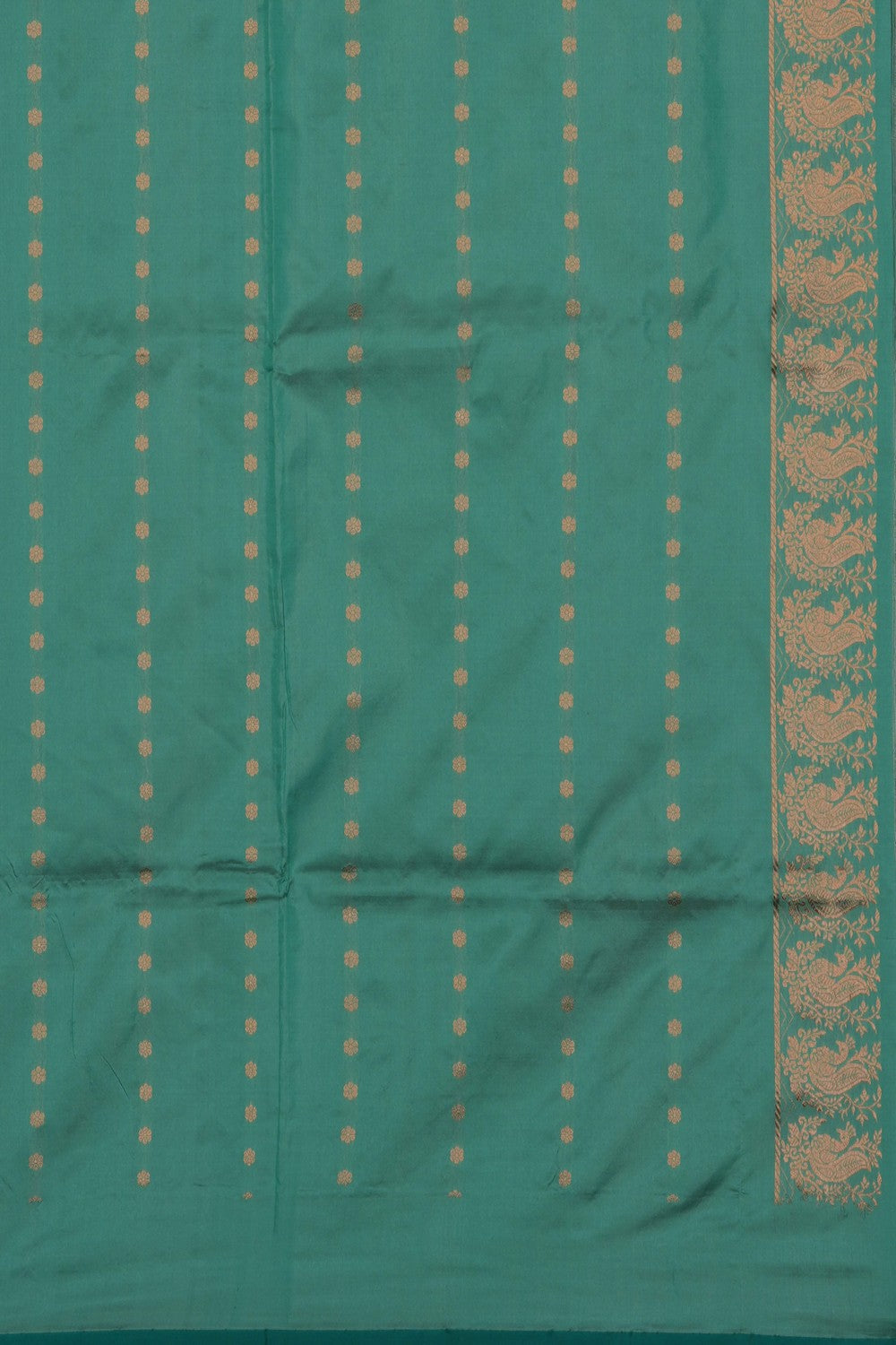 Image of Sea Blue Banarasi Silk Saree
