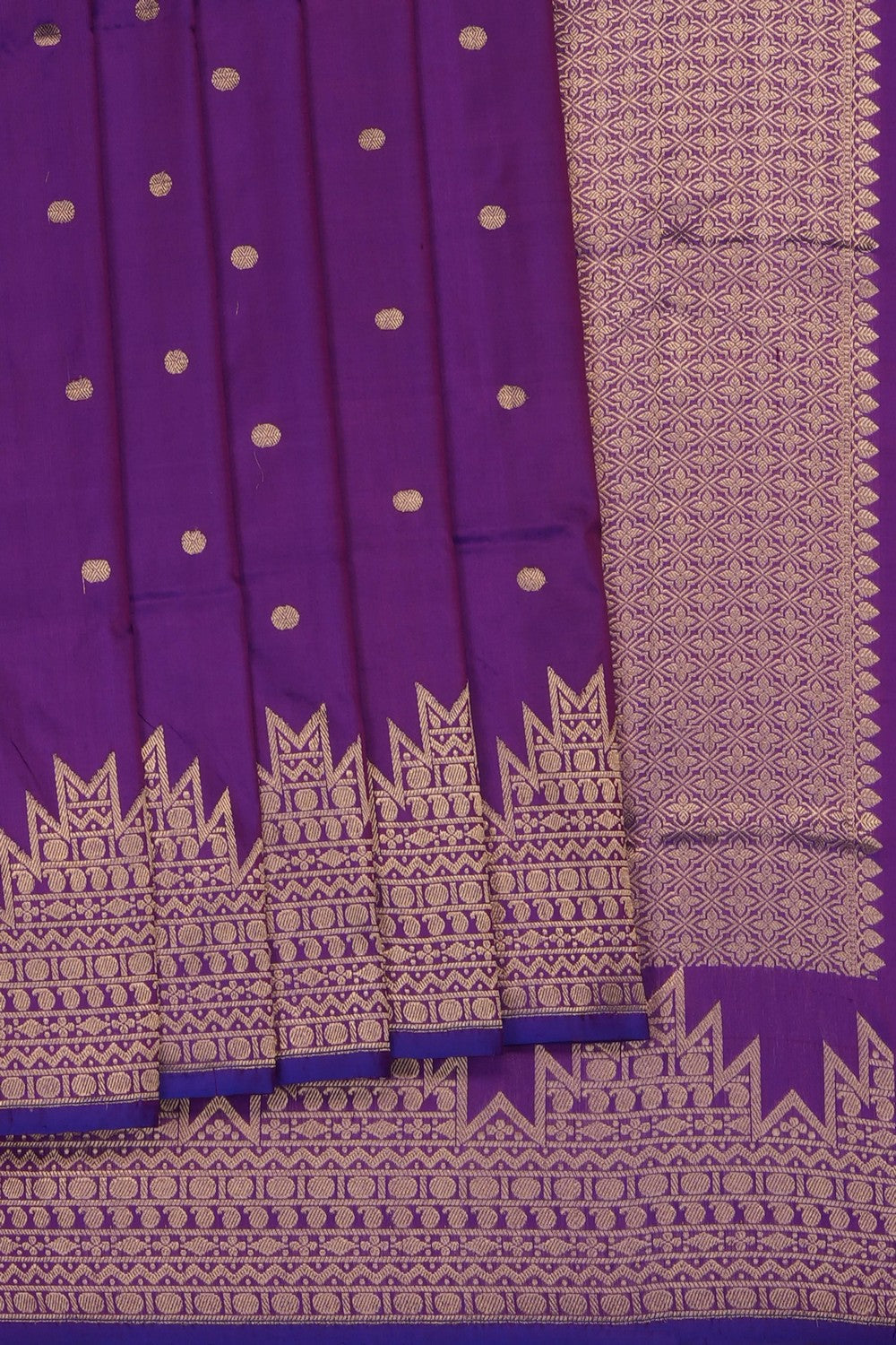 Image of Royal Purple Banarasi Silk Saree