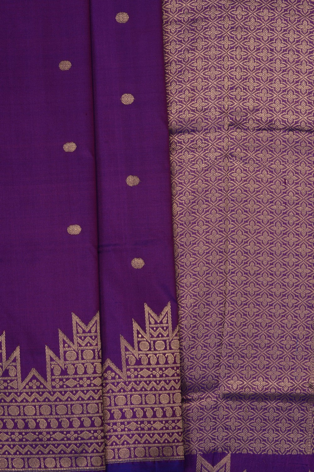 Image of Royal Purple Banarasi Silk Saree
